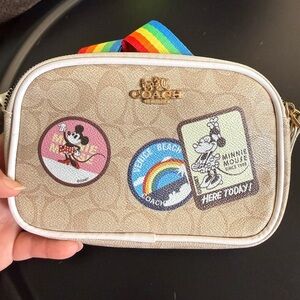 Coach Kids' Tan Minnie Mouse Crossbody Bag
